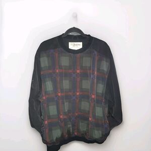 Tourney Vintage Jacket‎ Mens Extra Large Black Goretex Windbreaker Golfing Plaid